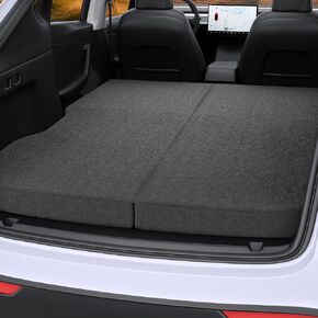 Ferlizer 4" Memory Foam Camping Mattress for Tesla Model 3, 74" x 43" | Foldable Car Sleeping Pad with Plush Washable Cover, CertiPUR-US Certified Medium-firm pressure relief, spacious for 2 adults in Kuwait