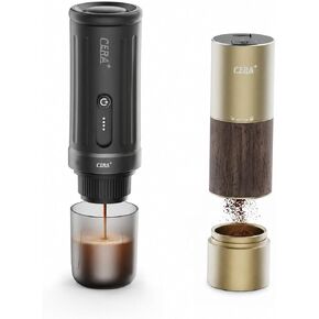 CERA+ Portable Espresso Maker & Grinder Bundle, Coffee Kit | PCM03S espresso maker with CGE01 grinder, combining fresh-ground coffee and premium design for coffee lovers on the go. in Saudi Arabia