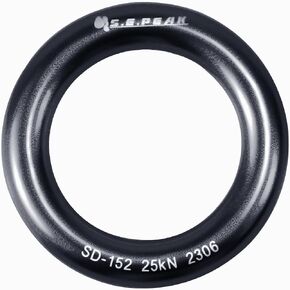 25kN Aluminum Rappel Ring, Perfect Tension O-Ring, Connection Ring for Rock Climbing, Arborist, Gold/Blue in Kuwait