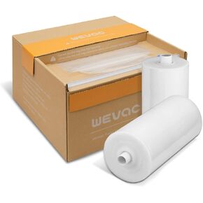 Wevac Vacuum Sealer Bags for Food, 11"x150' Roll, Fits Food Saver Machines | Roll Keeper with Cutter, BPA free, Commercial Grade, Heavy Duty, Freezer Safe, Sous Vide, Storage, Meal Prep, Meat, Fish,Soup in Saudi Arabia