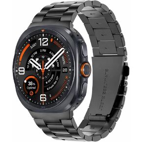 Metal Band for 47mm Samsung Galaxy Watch Ultra 2/Ultra (2026/25/24 ver.) | Stainless Steel, No Gap, Adjustable, Business & Casual Style,Strap for Men Women, for Wrist 6.3"-8.26", Not for Other Models in Saudi Arabia