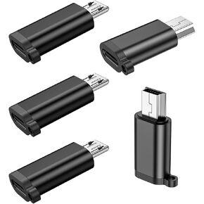 Fidioto Micro USB to USB-C Adapter,Type C Female to USB Micro Male Convert Connector Support Charge & Data Compatible with Samsung Galaxy S6 S7 S7 Edge, Kindle Ps4 and Micro USB Devices(5 Pack) in Saudi Arabia