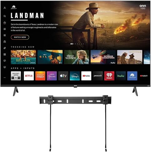 ONN Smart TV 55" Powered by VIZIO Technology Class 4K UHD, Bluetooth, DTS:X and DTS:Virtual X, 60Hz Refresh Rate, Dolby Vision HDR, Smart Home + Free WallMount - 55S4V1 (Renewed) in Saudi Arabia