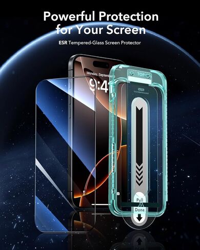 ESR 3 Pack for iPhone 16 Pro Screen Protector, FlawlessFit Tray in Saudi Arabia