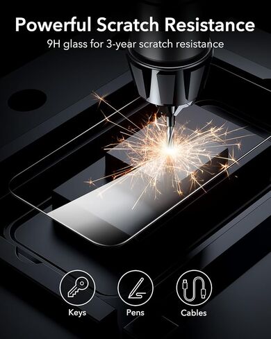 ESR 3 Pack for iPhone 16 Pro Screen Protector, FlawlessFit Tray in Saudi Arabia