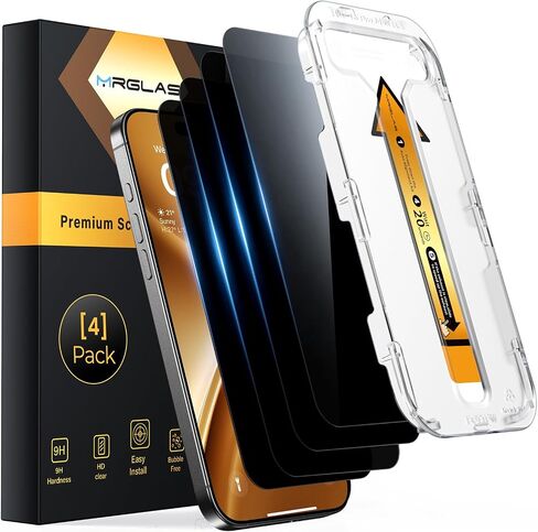 2+2 Packs for iPhone 17 Pro Screen Protector with Camera Lens Protector | [Zero Bubble][10X Military Protection] 17 Pro 6.3'' TOP 9H+ Tempered Glass Full Edge Coverage, HD Clear, Case-Friendly in Saudi Arabia