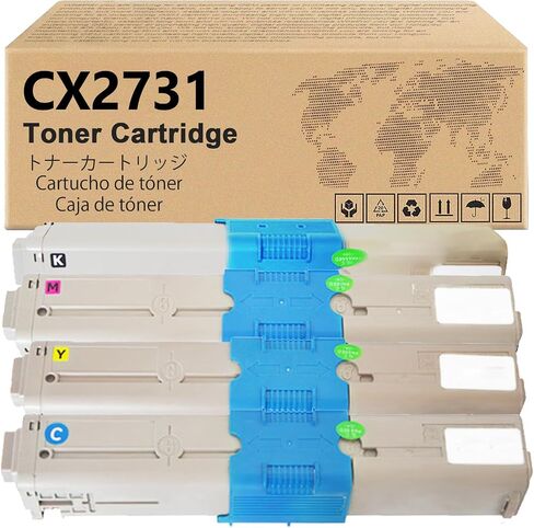 CX2731 Toner Cartridges Compatible for OKI CX2731 High Yield Replacement Toner Cartridge for OKI Data CX2731MFP Printers Combo Pack in Saudi Arabia