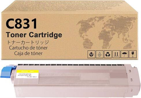 C831 Toner Cartridges Compatible for OKI 44844512 44844511 44844510 44844509 High Yield Replacement Toner Cartridge for OKI Data C811dn C822dn C831dn C841dn Printers Combo Pack in Kuwait