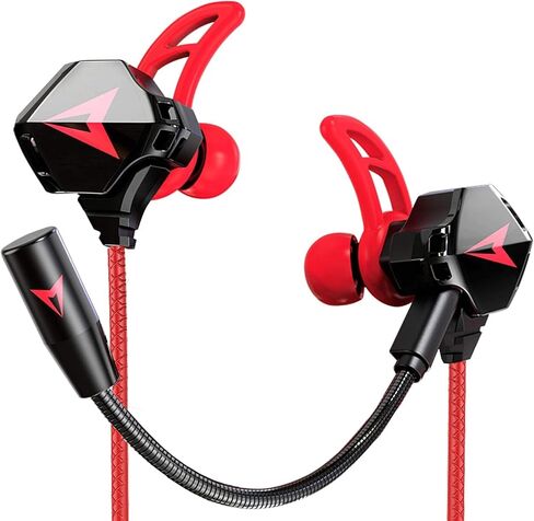 KASOTT Battle Buds Pro in-Ear Gaming Headset with Dual Microphone, Mute and Volume Control, Wired Earphones for Mobile Gaming, Nintendo Switch, Xbox One, PS, PC (Black) in Saudi Arabia