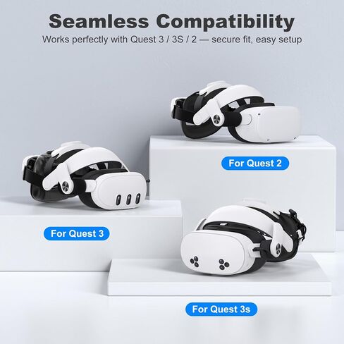 Kawaye Hot-Swappble Batery Head Strap for Meta Quest 3S/3/2,Elite Strap with 15000mAh (7500mAh x 2) Hot-Swappble Batery Pack Extend 6-8H Playtime, VR Headset Strap Enhanced Support&Comfort in Kuwait