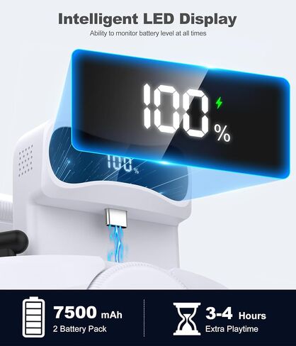Kawaye Hot-Swappble Batery Head Strap for Meta Quest 3S/3/2,Elite Strap with 15000mAh (7500mAh x 2) Hot-Swappble Batery Pack Extend 6-8H Playtime, VR Headset Strap Enhanced Support&Comfort in Kuwait