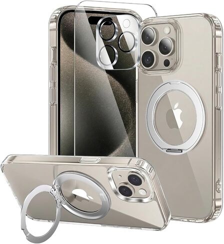 toushion 3 in 1 for iPhone 17 Pro Max Case Clear | Fits MagSafe, Not Yellowing, Screen Protector*1 Camera Lens Protector*1, Military-Grade Protection for Phone Cover 6.9" in Kuwait