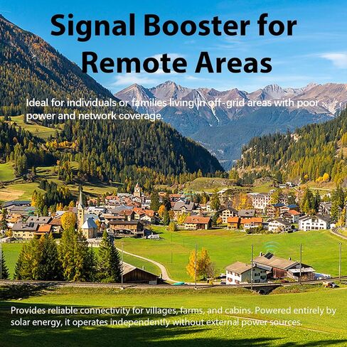 30W Solar WiFi Extender, 5.8G/2.4G Dual Band Solar WiFi Extender Signal Booster for Yard Farm Ranch, Solar Powered WiFi Repeater 111Wh Battery, IP66 Waterproof, 1200Mbps Coverage in Saudi Arabia