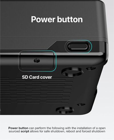 حافظة ألومنيوم Argon NEO 5 لجهاز Raspberry Pi 5 - مروحة مدمجة (أسود) in Kuwait