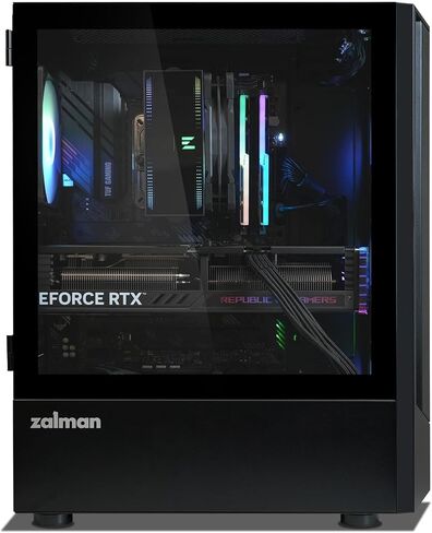 Zalman FIT Basic ATX Mid-Tower Desktop Computer Gaming PC Case | 1 x 120mm PWM Fan, High Airflow Mesh Front Panel, 360mm AIO Radiator Support in Kuwait