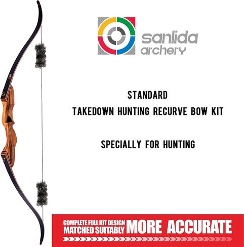 Sanlida Archery Royal X8 طقم قوس من قطعة واحدة مقاس 60 بوصة ومجموعة قوس منحني للصيد مقاس 58 بوصة Eagle X9 (40 رطل) in Kuwait