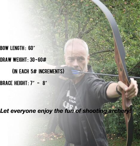 Sanlida Archery Royal X8 طقم قوس من قطعة واحدة مقاس 60 بوصة ومجموعة قوس منحني للصيد مقاس 58 بوصة Eagle X9 (40 رطل) in Kuwait