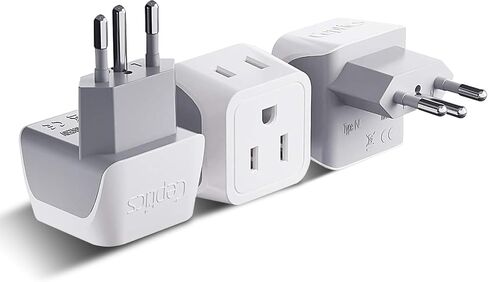 Ceptics Universal Travel Adapter, GAN 140W, 4 USB Ports & 2 Input sockets | 6 in 1 International Power Adapter, Type A, C, G, I Plugs, Universal + USA/JP Input, 3x USB-C + 1x USB-A, CE & RoHS Certified in Saudi Arabia