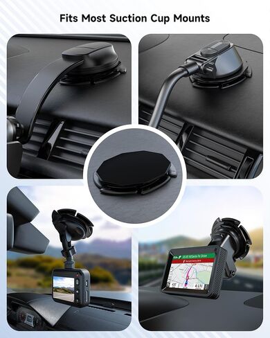 ZEEHOO Dashboard Pad Mounting Disk [Perfect for Curved & Textured Surface] for Wireless Car Charger & Car Phone Mount Holder (80mm-2) in Saudi Arabia