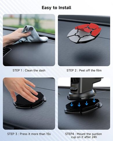 ZEEHOO Dashboard Pad Mounting Disk [Perfect for Curved & Textured Surface] for Wireless Car Charger & Car Phone Mount Holder (80mm-2) in Saudi Arabia