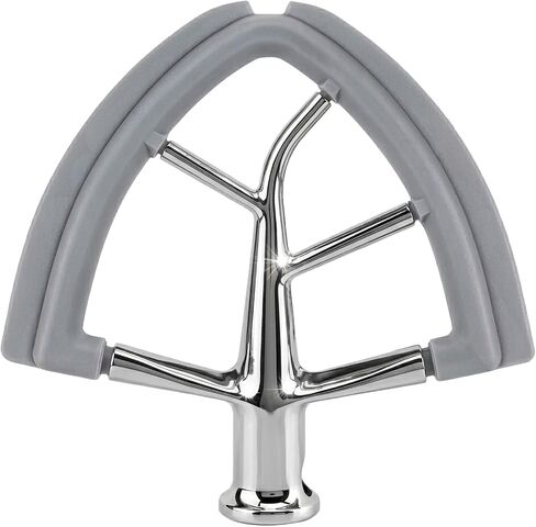 Stainless Steel Flex Edge Paddle for KitchenAid Tilt-Head Stand Mixer 4.5 5 QT, No Coating Flat Beater with Dual Silicone Scrapers, Kitchen Aid Accessories and Attachments, Replacement KFE5T in Saudi Arabia