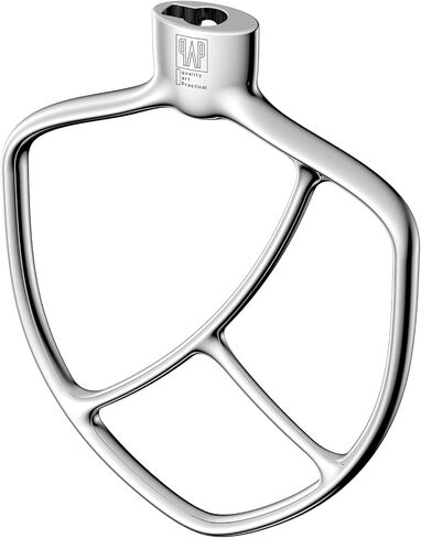 QAP Stainless Steel Flat Beater Fits KitchenAid 5 Plus 6 QT Bowl Lift | Fits Professional 5 Plus 600 Series K5 KG25 KV25 KP26 KT26, for efficient mixing, easy clean and dishwasher safe in Kuwait