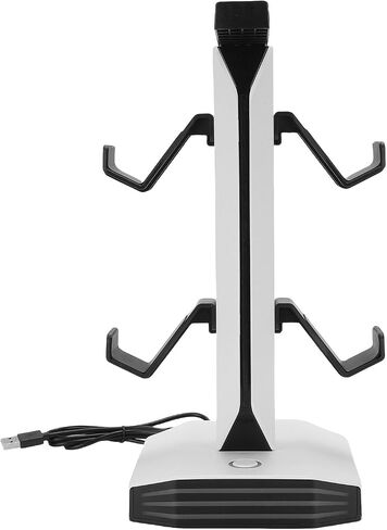 RGB Game Controller Headset Holder,Stylish and Space-Saving Stand with Dual USB Ports for Gaming Setup,ABS Material,11.73x5.59x5.55in in Saudi Arabia