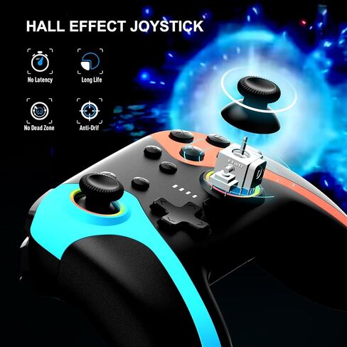 FIOTOK Wireless Switch Controllers for Nintendo Switch/Switch 2/Lite/OLED | Switch Pro Controller with Hall Joysticks & Triggers,Wake-up, Gyro Axis,Turbo, Screenshot,Programmable in Saudi Arabia