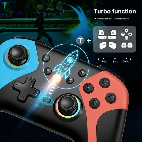 FIOTOK Wireless Switch Controllers for Nintendo Switch/Switch 2/Lite/OLED | Switch Pro Controller with Hall Joysticks & Triggers,Wake-up, Gyro Axis,Turbo, Screenshot,Programmable in Saudi Arabia