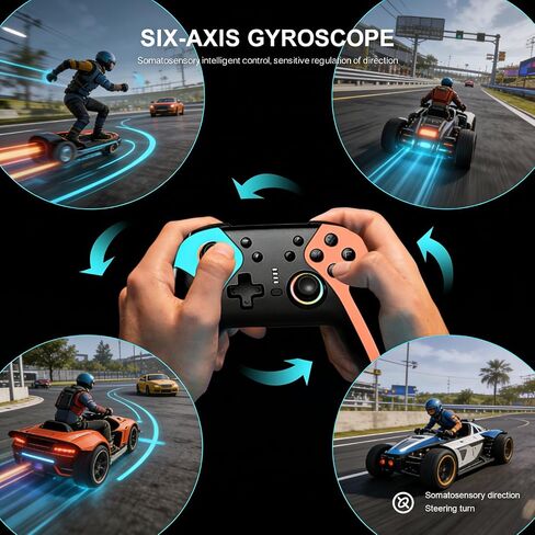 FIOTOK Wireless Switch Controllers for Nintendo Switch/Switch 2/Lite/OLED | Switch Pro Controller with Hall Joysticks & Triggers,Wake-up, Gyro Axis,Turbo, Screenshot,Programmable in Saudi Arabia