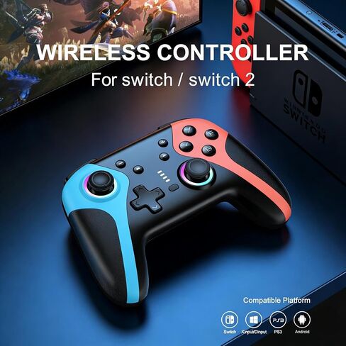 FIOTOK Wireless Switch Controllers for Nintendo Switch/Switch 2/Lite/OLED | Switch Pro Controller with Hall Joysticks & Triggers,Wake-up, Gyro Axis,Turbo, Screenshot,Programmable in Saudi Arabia