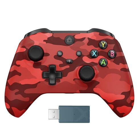 Kamylorus Wireless Controller for X-BOX One/PC, Camo Red | Hall Effect Gamepad, Turbo, 2.4G Plug and Play, Dual Vibration, 3.5mm Headphone Jack, for X-BOX One S/X, X-BOX Series S/X, PC in Saudi Arabia
