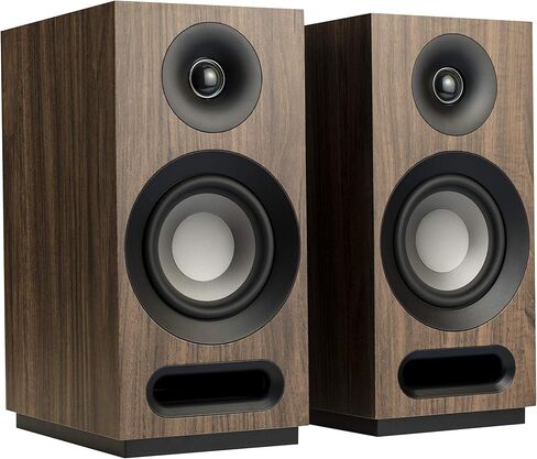 Jamo S 803 Bookshelf Speaker Pair (Walnut) | Bookshelf audio and home theater with Dolby Atmos ready connections and wood finish in Saudi Arabia