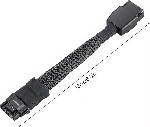 Iesooy GPU 8-Pin to 12VHPWR 16-Pin(12+4) Power Cable - 5.9 in Braided GPU Adapter Cable, 14AWG Tinned Copper Wire for RTX4090/4080/4070Ti in Saudi Arabia