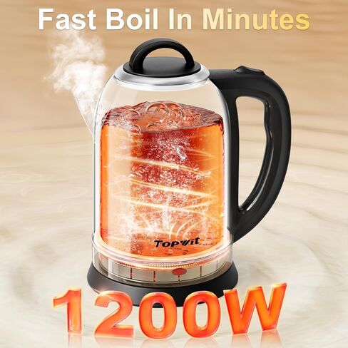 Topwit 2.5L Large Electric Kettle,Fast Boil Stainless Steel Electric Kettle | BPA Free Hot Water Kettle Electric, Removable Lid, Auto Shut-Off, Boil-Dry Protection, Large Capacity for Family, 1200W in Saudi Arabia