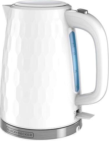 BLACK+DECKER 1.7L Cordless Electric Kettle, White in Saudi Arabia