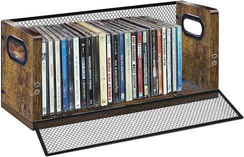 PUTNATRURE CD Storage Rack, 2 Pack Shelves Hold 76 CD Cases, Stackable CD Tower with Magnetic Opening Door for Easy Access, Desktop Music Organizer for Home and Office in Saudi Arabia