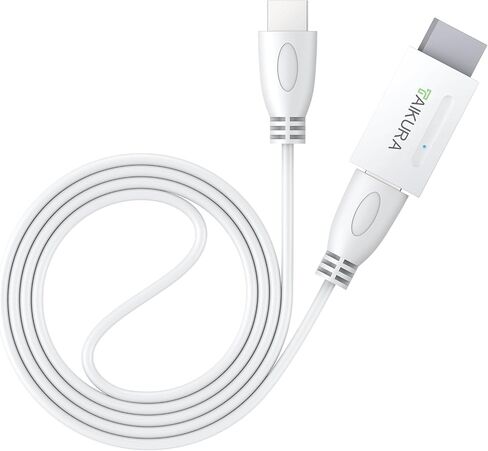 Wii to HDMI Adapter in White for Wii to HDTV Monitor Projector | Wide Compatibility,Plug and Play,Single host with an HDMI cable,Stable Visual Experience,Lossless Digital Conversion in Saudi Arabia