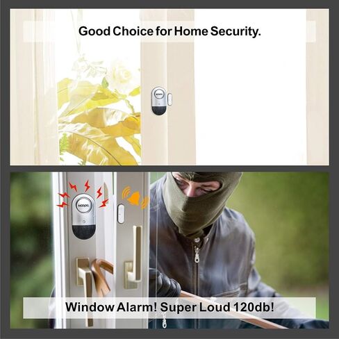Door Alarms for Kids Safety 120dB Window Alarms for Home Security | 120dB Open Alert,Pool Safety Guard,Door Window Sensor,Hotel Apartment Use,Garage RV Fit,Easy Stick Install in Kuwait