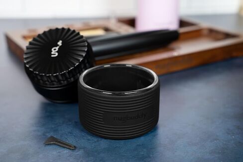 nugbuddy Herb & Spice Grinder | Toothless Mill | Non-Stick Ceramic Coating | Glass Chamber | Storage Compartment | Screen Free | Fluffy Grind | Kitchen Tool in Saudi Arabia