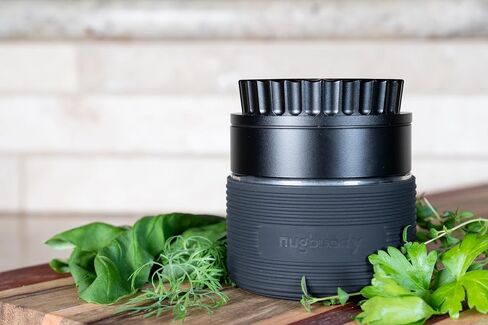 nugbuddy Herb & Spice Grinder | Toothless Mill | Non-Stick Ceramic Coating | Glass Chamber | Storage Compartment | Screen Free | Fluffy Grind | Kitchen Tool in Saudi Arabia