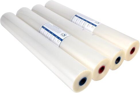 USI WrapSure Standard Thermal Roll Laminating Film, 1 Inch Core, 3 Mil, 27 Inches x 250 Feet, Clear Gloss, 4 Rolls in Saudi Arabia