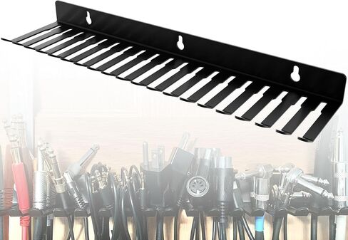 19 Slots Wall mountable Cable Hanger and Organizer,Cable Holder,Cable Organizer Studio Storage,Slots Width from 5.5 to 9.5mm for Cord Management Rack in Saudi Arabia