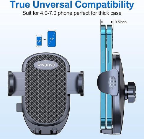 vanva Universal Air Vent Car Mount, [ Big Phones & Thick Case Friendly ] Cell Phone Holder for Car Hands Free Clamp Cradle Vehicle fit for All Apple Smartphone in Saudi Arabia