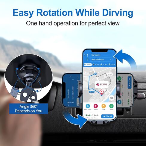 vanva Universal Air Vent Car Mount, [ Big Phones & Thick Case Friendly ] Cell Phone Holder for Car Hands Free Clamp Cradle Vehicle fit for All Apple Smartphone in Saudi Arabia