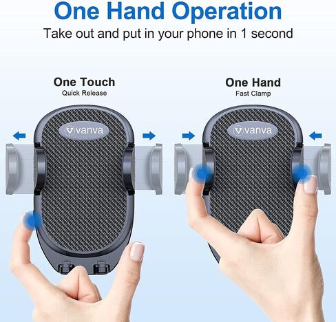 vanva Universal Air Vent Car Mount, [ Big Phones & Thick Case Friendly ] Cell Phone Holder for Car Hands Free Clamp Cradle Vehicle fit for All Apple Smartphone in Saudi Arabia