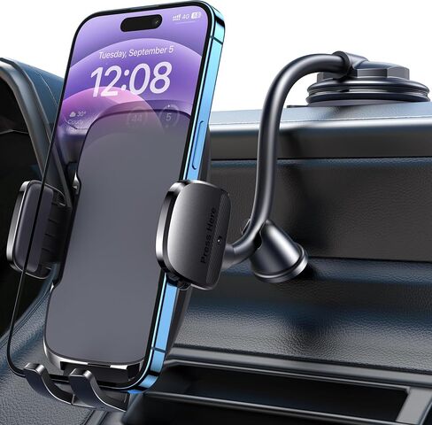 GUWEZ Phone Holders for Your Car [Military Grade Suction Ultra Strong Base] Cell Phone Car Holder 3 in 1 Dashboard/Windshield/Air Vent Hands-Free for Video Installation Kit iPhone Android in Saudi Arabia