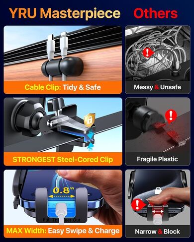 【2026 Best & Military-Grade】 360° Rotatable Suction Car Phone Holder Mount | 【100+LBS Safest Strongest & Patent Certs】Dashboard Windshield Vent Truck Stand for iPhone 17 16 Pro Max Samsung, Matt Black in Saudi Arabia