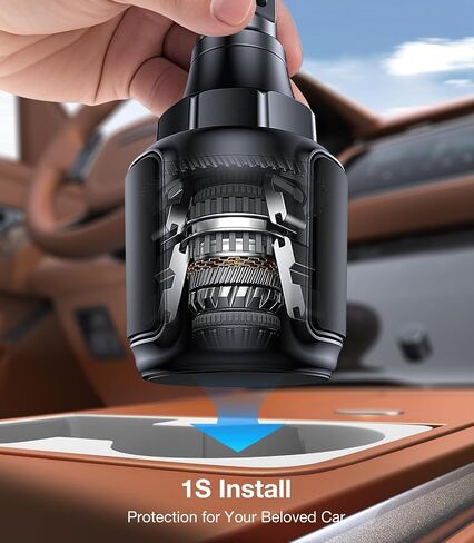 Coolpow Cup Holder Phone Holder for Car Phone Holder Cup Holder Phone Mount【Ultra Stable & Never Shake】Phone Holders for Your Car Cupholder Cell Phone Car Mount for iPhone 17 16 All 4"-7" Smartphones in Saudi Arabia
