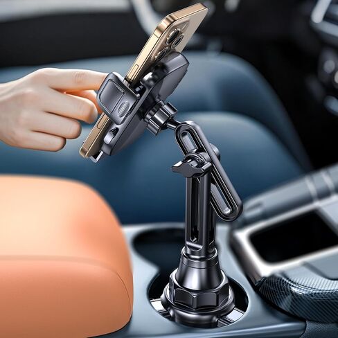 Coolpow Cup Holder Phone Holder for Car Phone Holder Cup Holder Phone Mount【Ultra Stable & Never Shake】Phone Holders for Your Car Cupholder Cell Phone Car Mount for iPhone 17 16 All 4"-7" Smartphones in Saudi Arabia